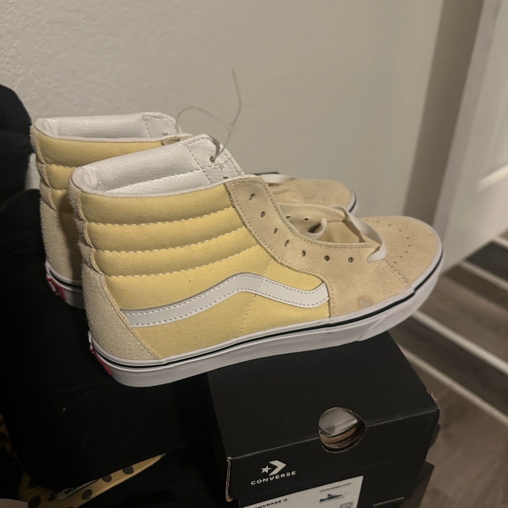Vans High-Top Sneakers - Yellow and White